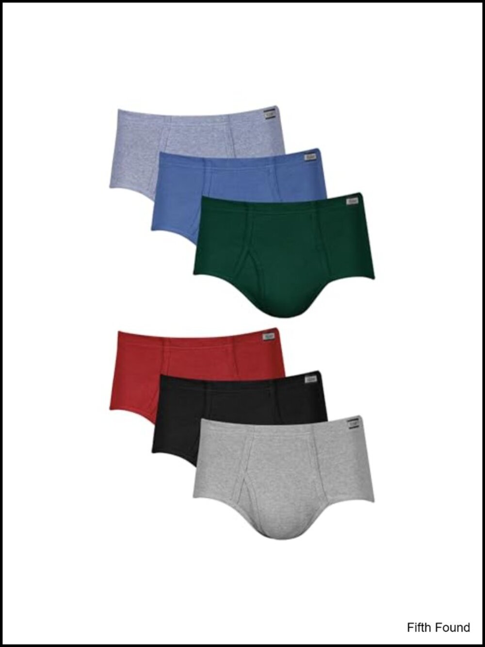 Hanes Men's Cotton Mid Rise Briefs 6-Pack Moisture Wicking Covered Waistband